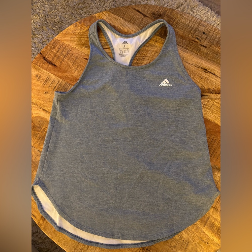 Adidas Aeroready Blue Tank Top sz S Small